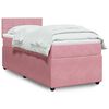 vidaXL Boxspring met matras fluweel roze 80x200 cm