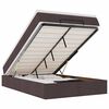 vidaXL Ottoman bed met matras 120x200cm stof donkerbruin