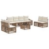 vidaXL Tuinbankenset 9 st Beige poly rattan
