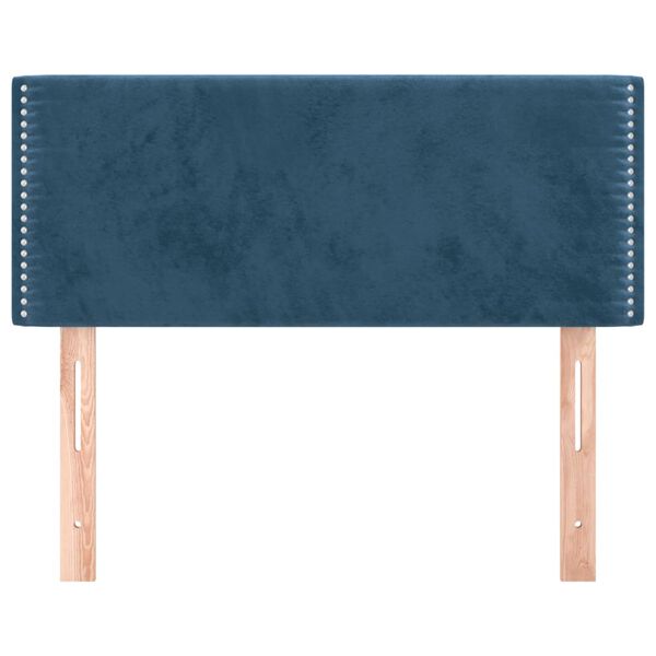 vidaXL Hoofdbord 100x5x78/88 cm fluweel donkerblauw