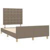 vidaXL Bedframe zonder matras 120x190 cm stof taupe