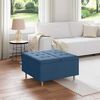 vidaXL Opslagottoman met kussen Blauw 80 x 80 x 45 cm Stof