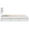 vidaXL Bedframe met hoofdeinde Wit 160 x 200 cm Massief grenenhout