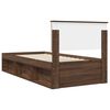 vidaXL Bedframe Bruin Eiken 90 x 190 cm Massief grenenhout