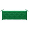 vidaXL Bank Batavia met groen kussen 150 cm massief teakhout