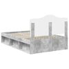 vidaXL Bedframe met hoofdeinde Beton 120 x 190 cm Massief grenenhout