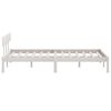 vidaXL Bedframe massief grenenhout wit 140x190 cm