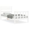 vidaXL Bedframe zonder matras massief grenenhout wit 140x200 cm