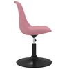 vidaXL Eetkamerstoelen draaibaar 6 st fluweel roze