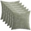 vidaXL Kussensloop 6 st HEERLEN Groen 30 x 30 cm Chenille Stof