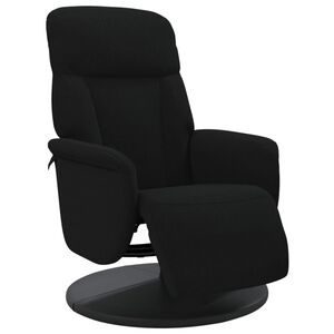 vidaXL Fauteuil met voetensteun verstelbaar fluweel zwart