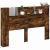 vidaXL Hoofdbord Gerookt eiken 160 x 16,5 x 103,5 cm Bewerkt hout