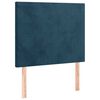 vidaXL Boxspring met matras fluweel donkerblauw 100x200 cm