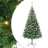 vidaXL Kunstkerstboom met verlichting en kerstballen 910 takken 210 cm