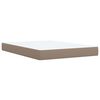 vidaXL Boxspring met matras kunstleer cappuccinokleurig 140x200 cm