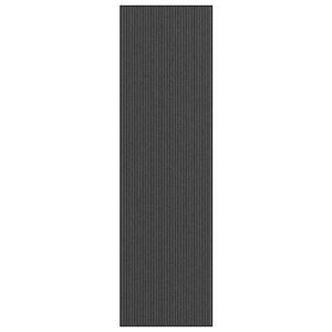 vidaXL Deurmat 115x400 cm gestreept 115x400 cm zwart en grijs