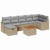 vidaXL Tuinbankenset 8 st Beige Poly riet