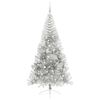 vidaXL Kunstmatig Voorverlicht Kerstboom met 300 LED Zilver 210 cm PET