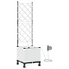 vidaXL Tuin Pot met Irrigatie en Wielen Wit 40 x 40 x 148 cm PP