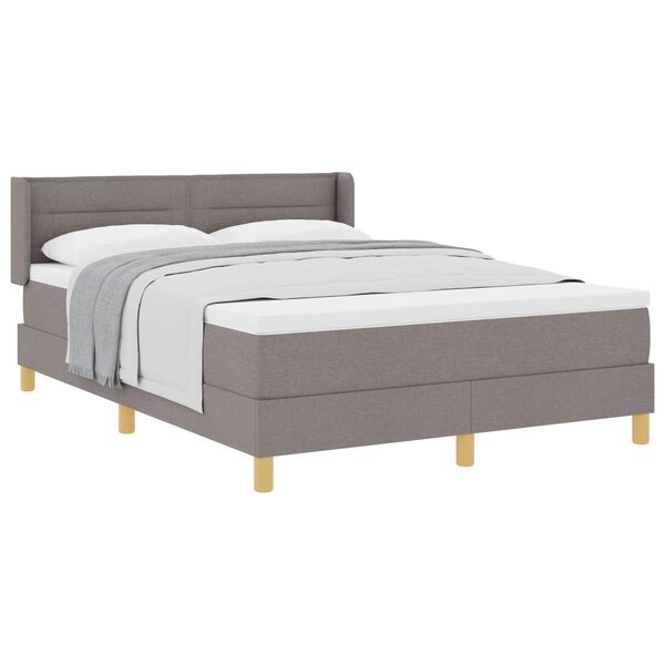 vidaXL Boxspringbed met matras Taupe 200 x 160 cm Polyester