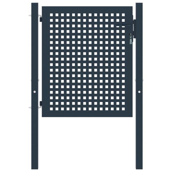 vidaXL Hekpoort Antraciet 102x75 cm Staal