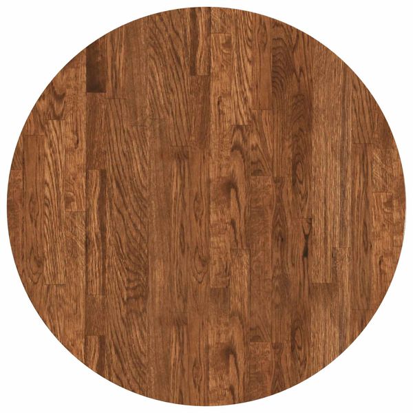 vidaXL Tafelblad Licht Bruin Ø 60 x 4 cm Massief Eikenhout