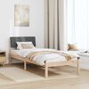 vidaXL Bedframe Bruin en donkergrijs 80 x 200 cm Massief grenenhout