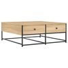 vidaXL Salontafel 100x99x40 cm bewerkt hout sonoma eikenkleurig