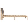 vidaXL Bedframe Bruin en taupe 90 x 190 cm Massief grenenhout