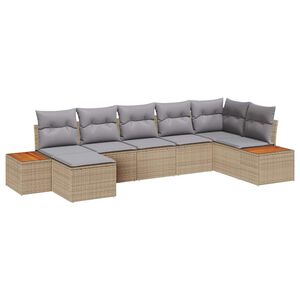 vidaXL Tuinbankenset 8 st 7-Aantal zitplaatsen Beige en Licht Grijs