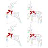 vidaXL Kerst Rendier 4 st 80 LED's Meerkleurig 43 x 19 x 65 cm