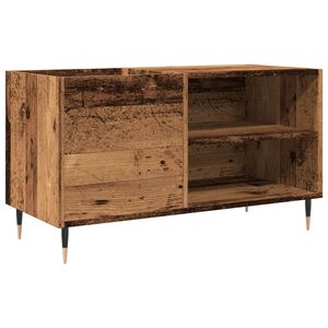 vidaXL Platenkast 84,5x38x48 cm bewerkt hout oud houtkleurig