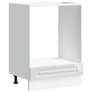 vidaXL Ovenkast Kalmar bewerkt hout hoogglans wit