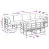 vidaXL Tuin Sofa Set met kussen 7 pcs Zwart Aluminium