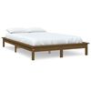 vidaXL Bedframe massief grenenhout honingbruin 140x190 cm
