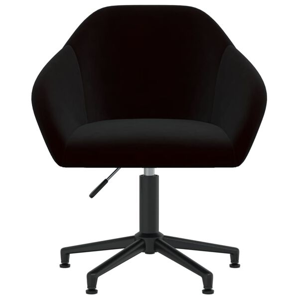 vidaXL Eetkamerstoelen draaibaar 2 st fluweel zwart