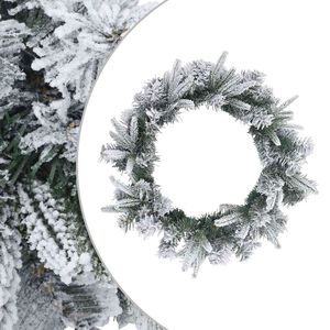 vidaXL Kerstkrans Groen en Wit &Oslash; 30 cm PVC en PE