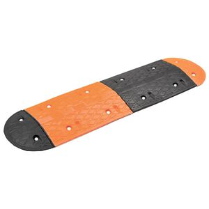 vidaXL Verkeersdrempel 129x32,5x4 rubber geel en zwart