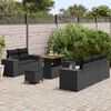 vidaXL Tuin Sofa Set met kussen met opslag 8 pcs Zwart Poly Rattan