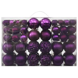 vidaXL 100-delige Kerstballenset paars
