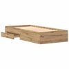 vidaXL Bedframe met lade Artisan Eiken 90 x 200 cm Bewerkt hout