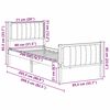 vidaXL Bedframe Bruin en lichtgrijs 80 x 200 cm Massief grenenhout