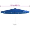 vidaXL Vervangingsdoek voor parasol 515 cm azuurblauw