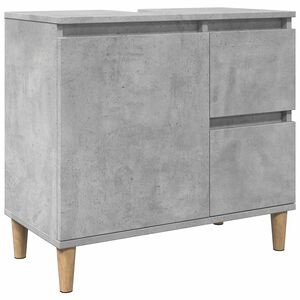 vidaXL wastafelkast 65x33x60 cm bewerkt hout betongrijs