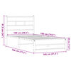 vidaXL Bedframe zonder matras metaal bruin eikenkleurig 100x190 cm