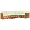 vidaXL Sofa-Sets 6 pcs Natuurlijk en Cr&egrave;me Massief Acaciahout