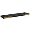 vidaXL Wandschap zwevend 90x23,5x3,8 cm MDF hoogglans zwart