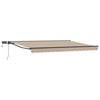 vidaXL Handmatige Luifelhouder met LED's Beige en Antraciet 4,5 &times; 3 m