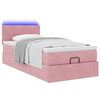 vidaXL Bed poef met matras en LED's 80x200 cm fluweel roze