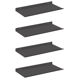 vidaXL Drijvende plank 4 pcs Zwart 40 x 18 x 2,5 cm Staal